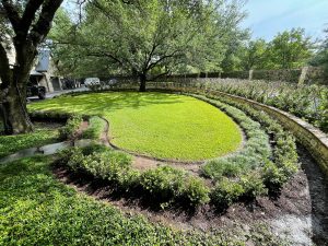 Large custom home's landscape design